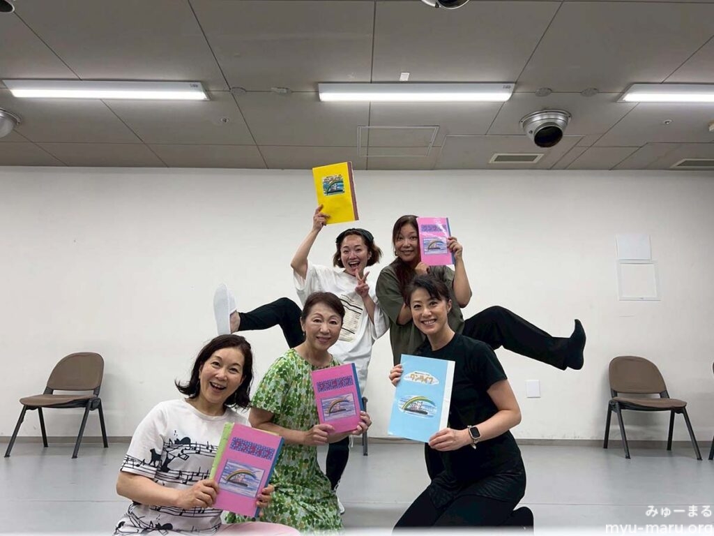 保護犬達のミュージカル「ワンライフ」のリハにて