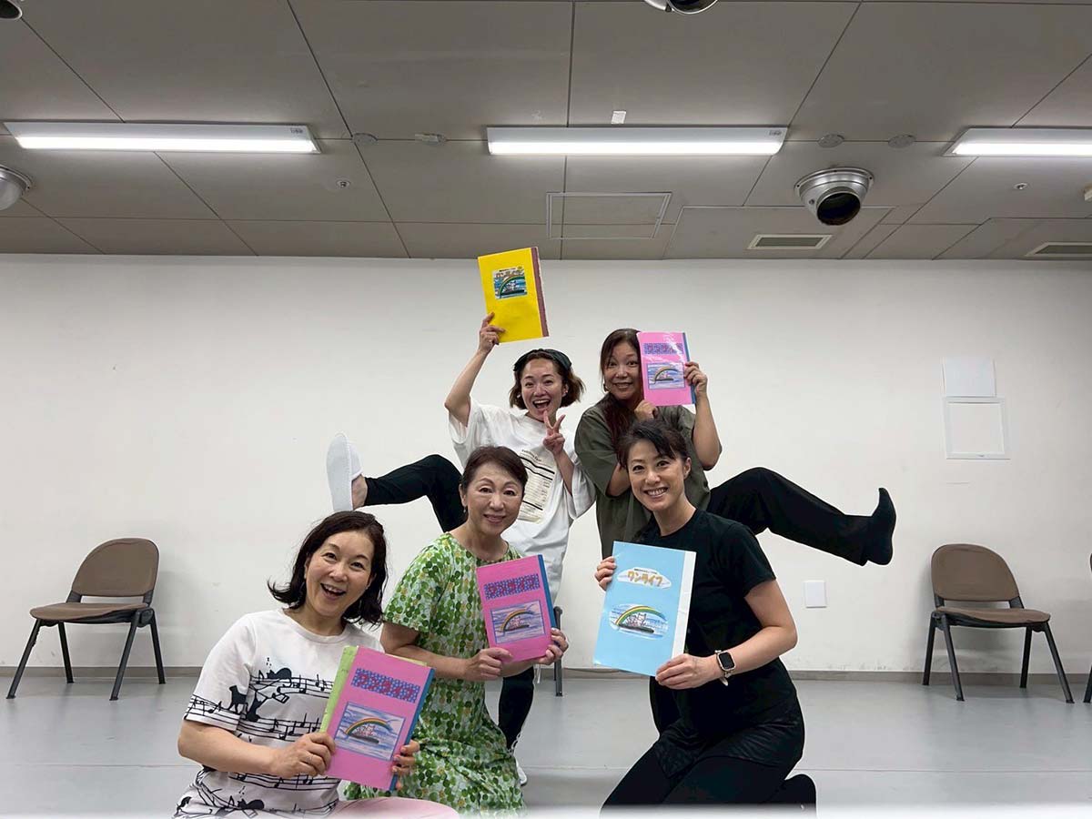 保護犬達のミュージカル「ワンライフ」のリハにて